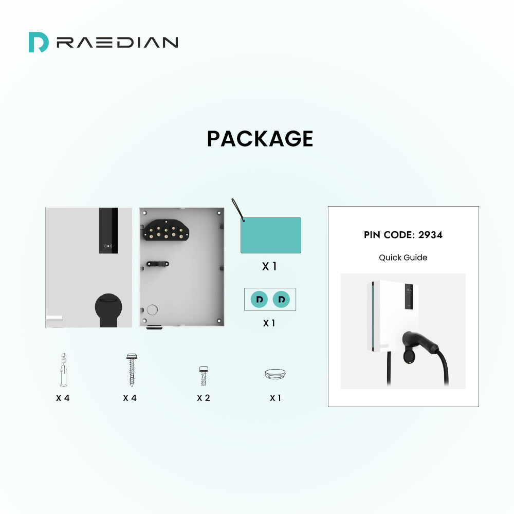 Raedian NEO 22kW AC Wallbox (SILBER)